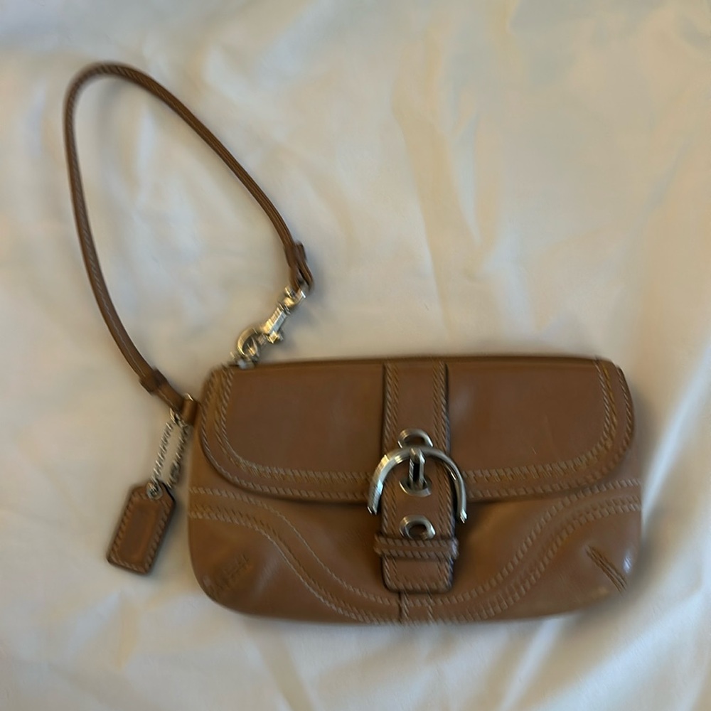 Light Tan Coach Wristlet